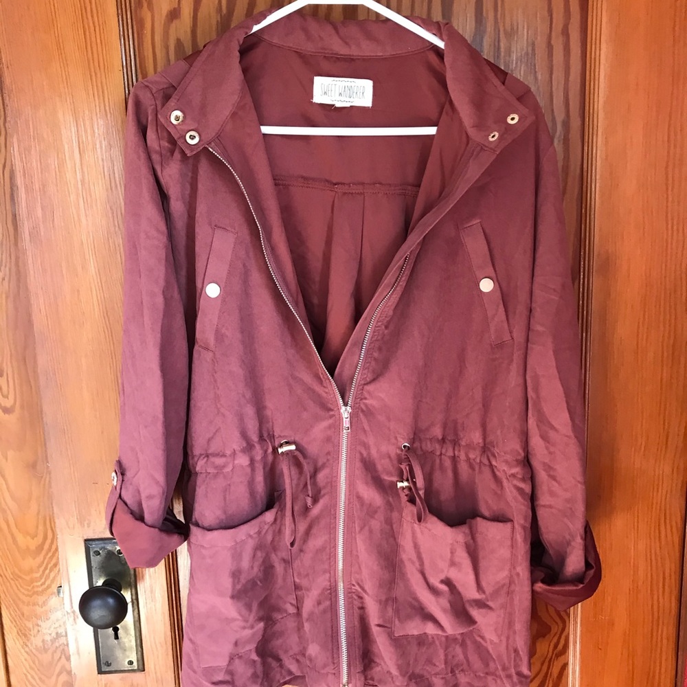 Lightwieght pink cargo jacket